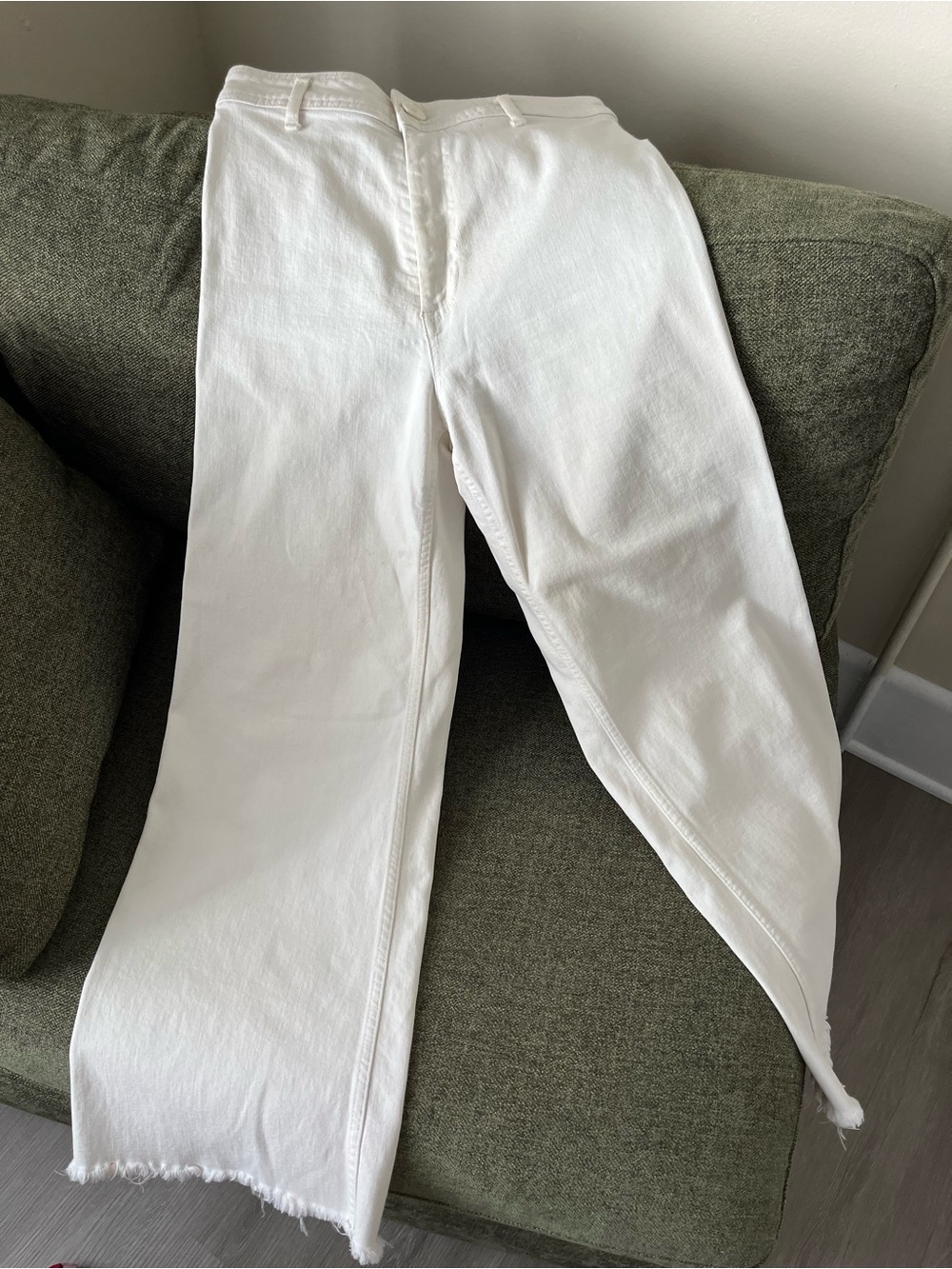 Zara White The Marine Straight Jeans